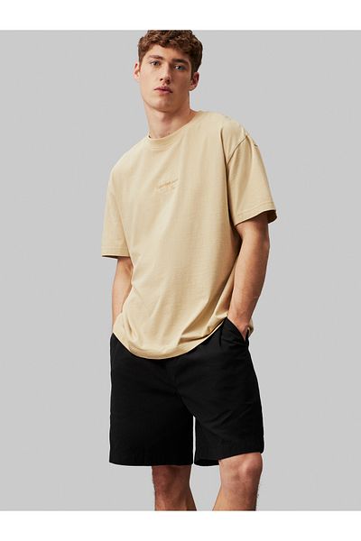 Calvin Klein Men Black Textured Cotton Shorts
