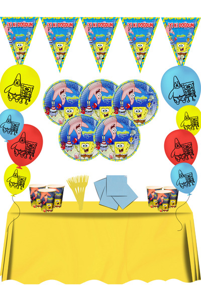 snowparty Set de 16 piese de accesorii pentru petrecerea de aniversare Sponge...