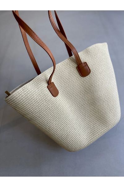 moneta boutique Γυναικεία ψάθινη τσάντα παραλίας ώμου