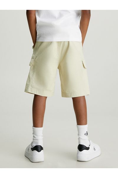 Calvin Klein Boys Green Sateen Cargo Shorts