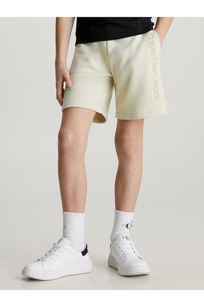 Calvin Klein Boys Green 3D Raised Emb Shorts