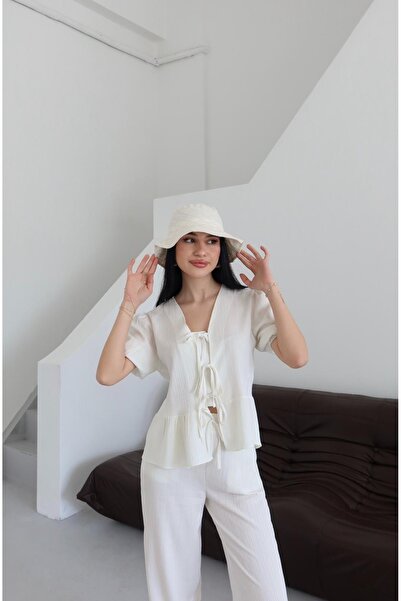 Ekim Store Büzgülü Bağlamalı İkili Takım