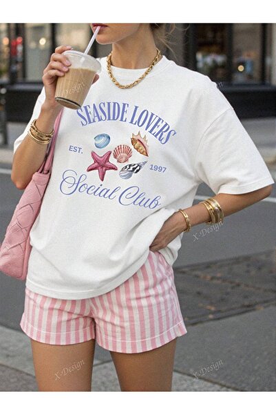 Bengi Clothing تي شيرت مطبوع بأكمام قصيرة وقصة كبيرة الحجم