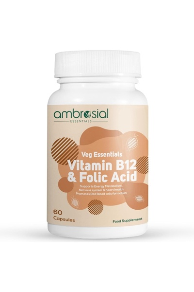 Ambrosia أمبروسيل فيتامين ب12 1000 ميكروغرام + 500 ميكروغرام حمض الفوليك | 15...