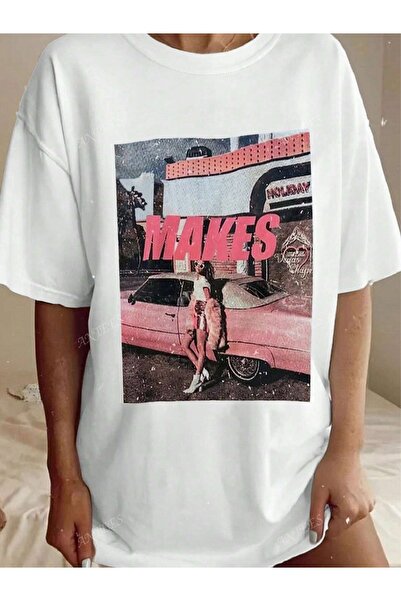 Jose Clothing تي شيرت مطبوع بأكمام قصيرة وقصة كبيرة الحجم