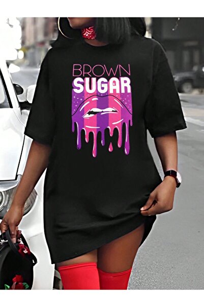 Jose Clothing Tricou imprimat cu mânecă scurtă cu croială supradimensionată