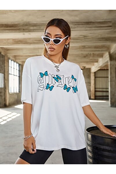 Jose Clothing Tricou imprimat cu mânecă scurtă cu croială supradimensionată