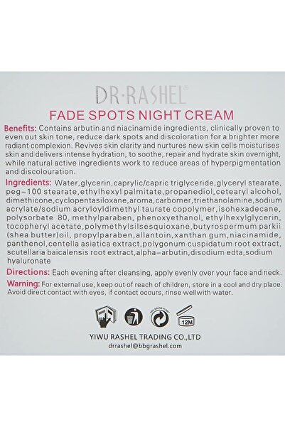 RASHEL Dr. Night Whitening Cream for Spot Removal