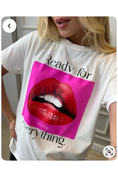 Bengi Clothing تي شيرت مطبوع بأكمام قصيرة وقصة كبيرة الحجم