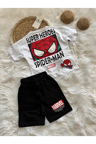 ADEN CO Örümcek Adamlı Şort T-shirt Erkek Takım