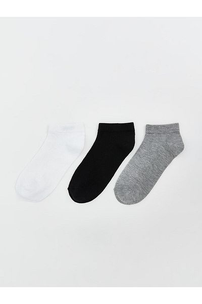 LC Waikiki Lcw Eco Basic Girls' Booties Socks 3-Pack (S5)