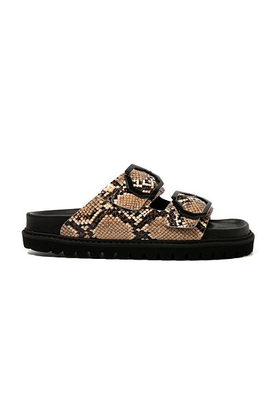 Genuins Women / Girls Slippers Galia g 106282   Genuins Vegan Snake Camel