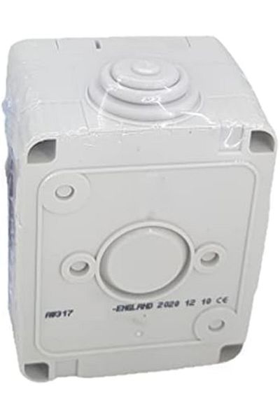 Generic ADMORE IP55 Outdoor Waterproof Bell Switch Socket – Weatherproof Grey Wall Switch