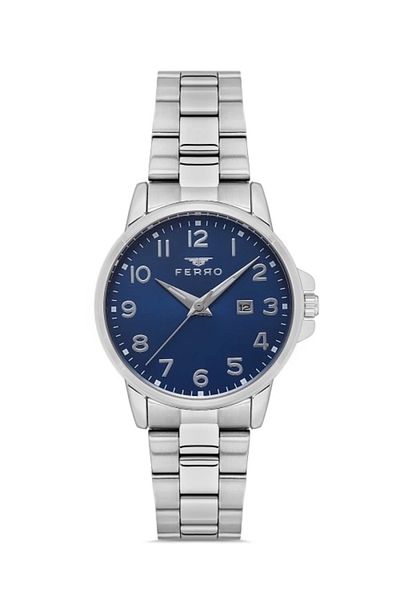 FERRO Women's Silver Steel Cord Wristwatch - FL21393A-A3