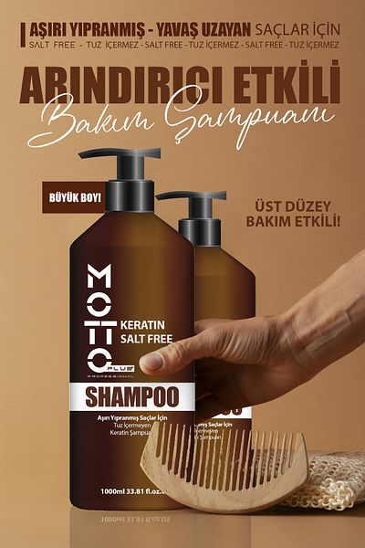 Motto Plus Professional Keratin - Salt-Free Hair Care Shampoo 1000ml