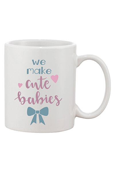 OEM Cană albă personalizată „Facem bebeluși drăguți”, INOVATIX®. 330 ml