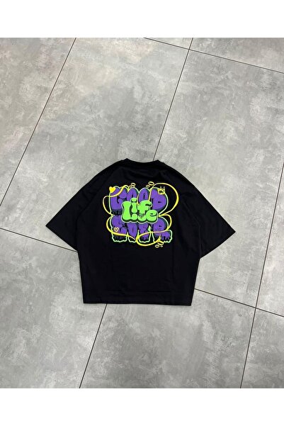 Jose Clothing Tricou imprimat cu mânecă scurtă cu croială supradimensionată