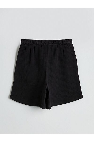 LC Waikiki Xside Elastic Waist Textured Women's Shorts (S5)