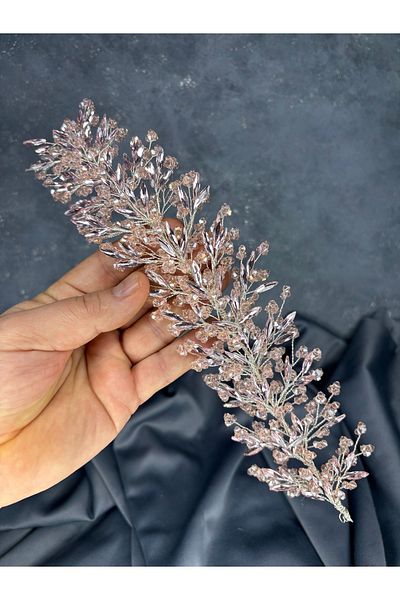 Hayalperest boncuk Hera Crystal Beaded Bridal Henna Crown Hair and Turban Accessory