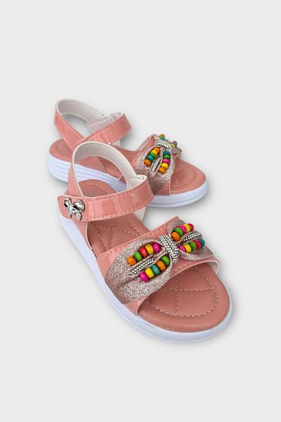 Liger Girl's Summer Wedding Ceremony Stylish Sandals Shoes Powder