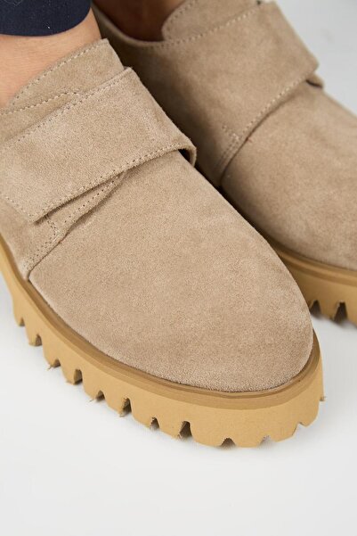 Manijero Mimi Women's Genuine Leather Velcro Mink Suede Shoes