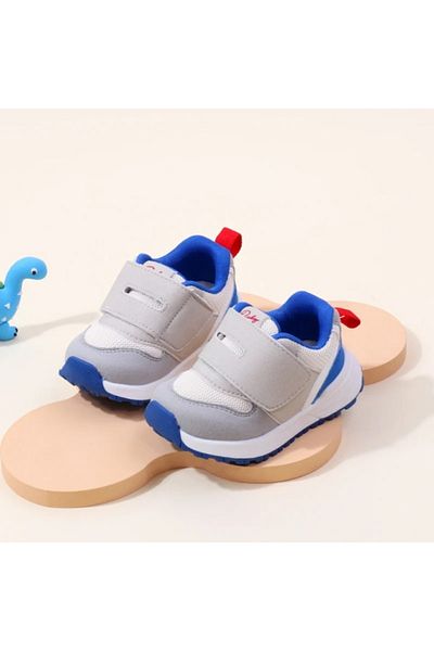 Superbaby Adidasi gri cu albastru pentru copii