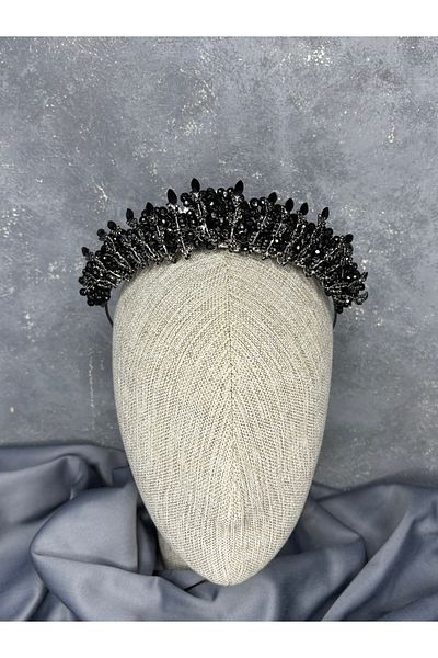 Hayalperest boncuk Crystal Bead Embroidered Steaming Bridal Crown