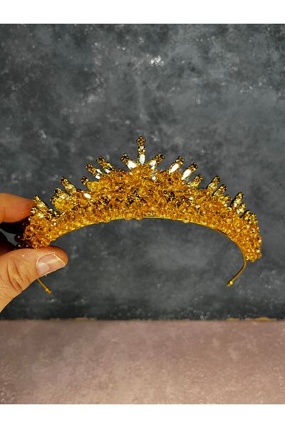 Hayalperest boncuk Edis Bead Embroidered Bridal Henna Crown