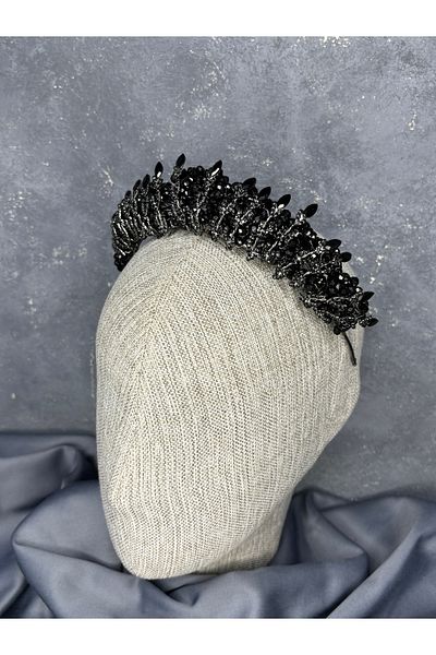 Hayalperest boncuk Crystal Bead Embroidered Steaming Bridal Crown