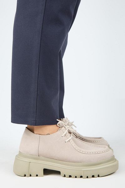 Manijero Pantofi de damă Carol din piele naturală, din piele intoarsa, bej