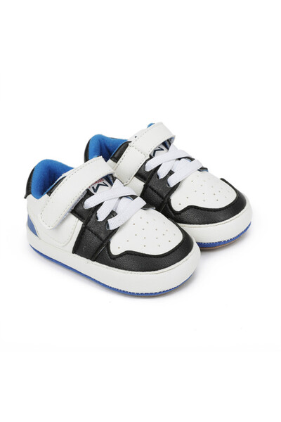 Superbaby Adidasi albi cu negru si albastru - Smart
