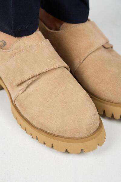 Manijero Mimi Women's Genuine Leather Velcro Sand Suede Shoes
