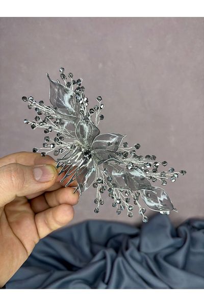 Hayalperest boncuk Pearlescent Essence Scalloped Bridal Hair Accessory