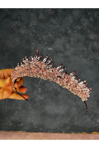Hayalperest boncuk Edis Bead Embroidered Bridal Henna Crown