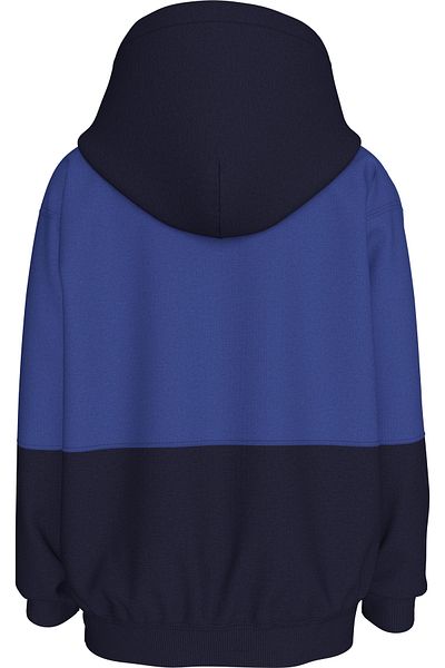 Calvin Klein Boys Blue Brushed Fleece Color Block Hoodie