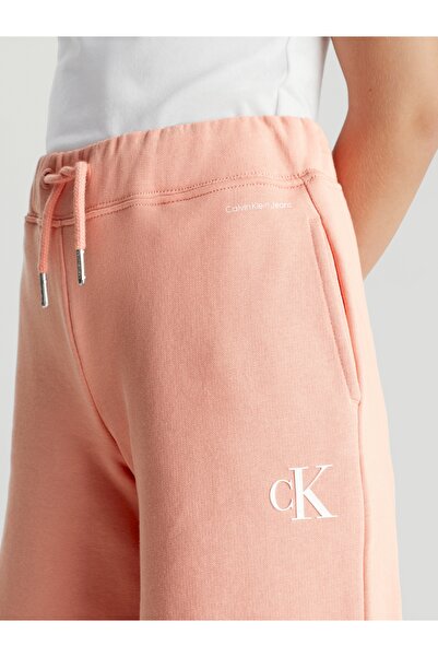 Calvin Klein Girls Pink CK Logo Culotte Sweatpants
