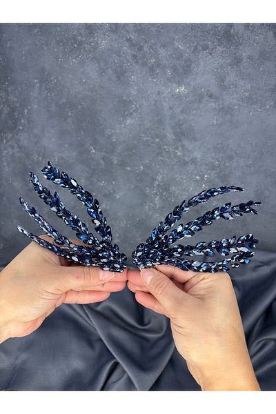 Hayalperest boncuk Double Sided Comb Büge Bridal Hair Accessory