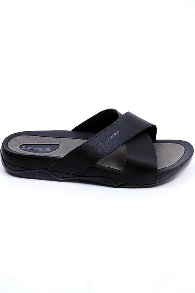 Ceyo 9877-Rk-553 Black Men's Daily Slippers