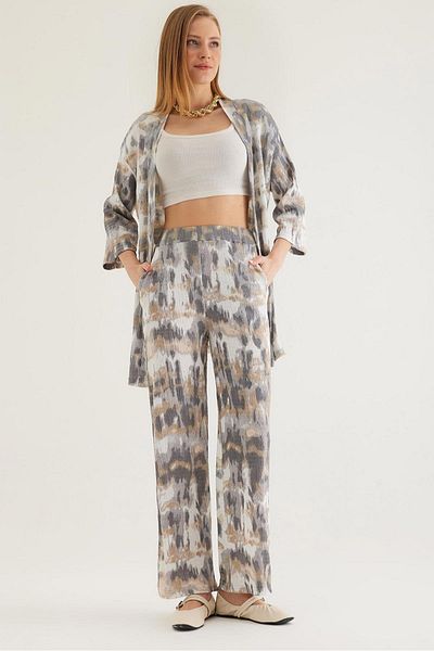 İKLİM LİFE Kimono Trousers Double Set