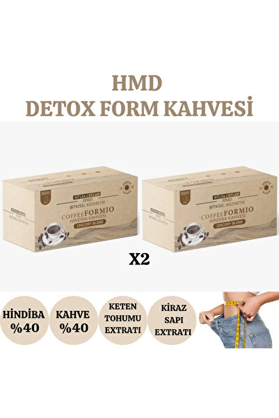 HÜLYA CEYLAN HMD BİTKİSEL KOZMETİK Hindiba Kahvesi Detox Diyet Form Cafe 2 Paket 1 Aylık Kullanım 30x3gr