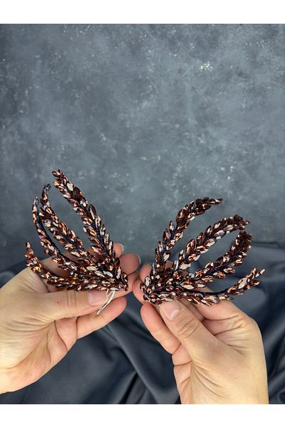 Hayalperest boncuk Bride Hairpin with Bugle Comb and Double-Sided