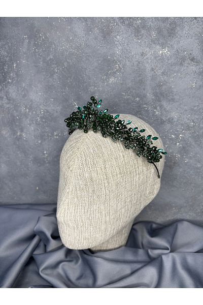 Hayalperest boncuk Duru Bead Embroidered Henna Crown Bridal Accessory