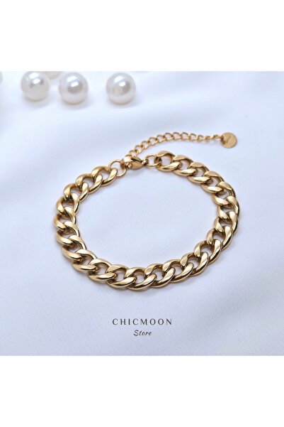 CHICMOON STORE Steel Gold Color Luxury Chain Bracelet
