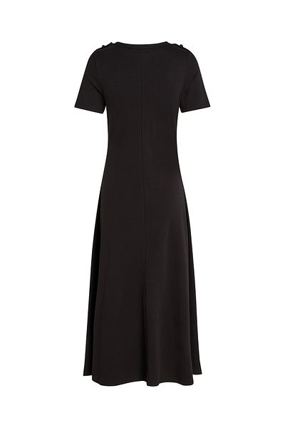 Tommy Hilfiger Women Black Short Sleeves Midi T-Shirt Dress