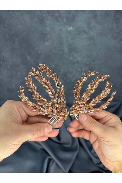 ESPEREST مشط بوجي ودبوس شعر الزفاف مزدوج الجوانب