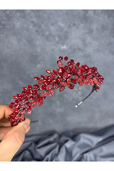 ESPEREST Accesoriu de mireasă cu coroană cu henna brodată cu margele Duru