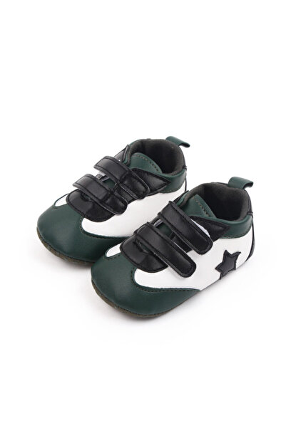 Superbaby Λευκά και πράσινα πάνινα παπούτσια - Steluta