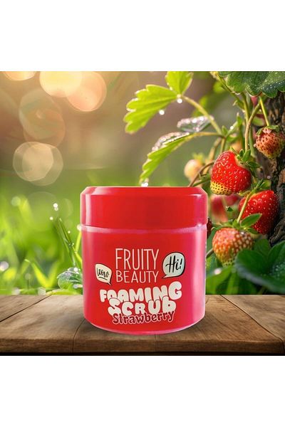 BEAUTY LEGEND Fruity beauty Strawberry Moisturizing Healthy Fresh & Damage Skin, Dual Action Foaming Scrub 600ml