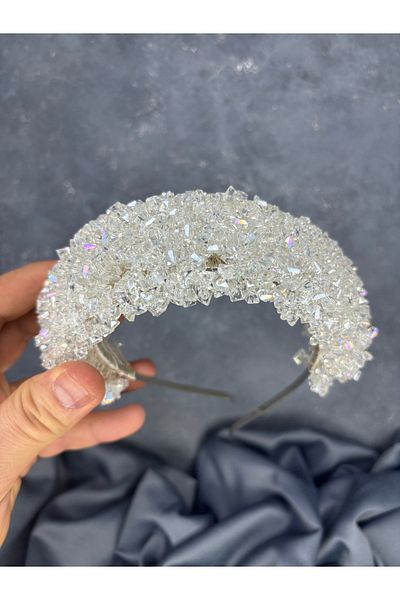 Hayalperest boncuk Asu Shiny Bead Detailed Henna Night Bridal Crown