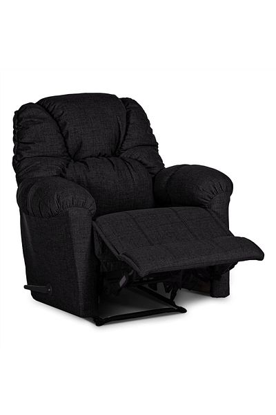 American Polo | American Polo | Linen Classic Recliner Chair - Black - 92×78x103